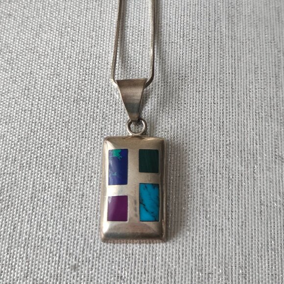 Vintage Native American Sterling Silver Necklace